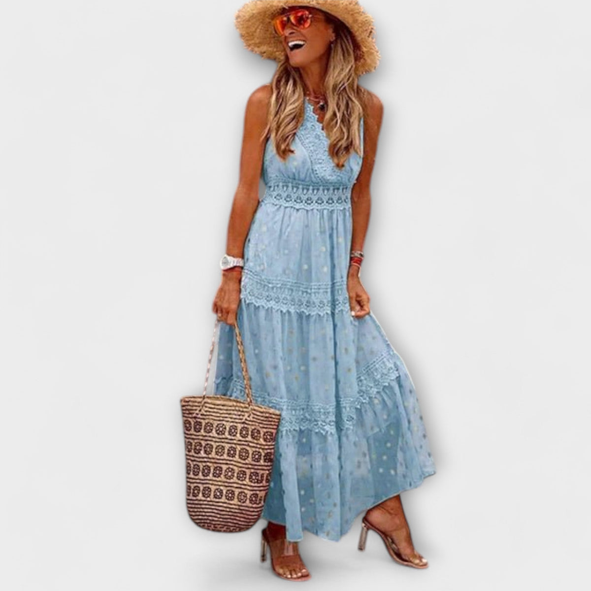Lukka – Maxikjole med boho-blonde