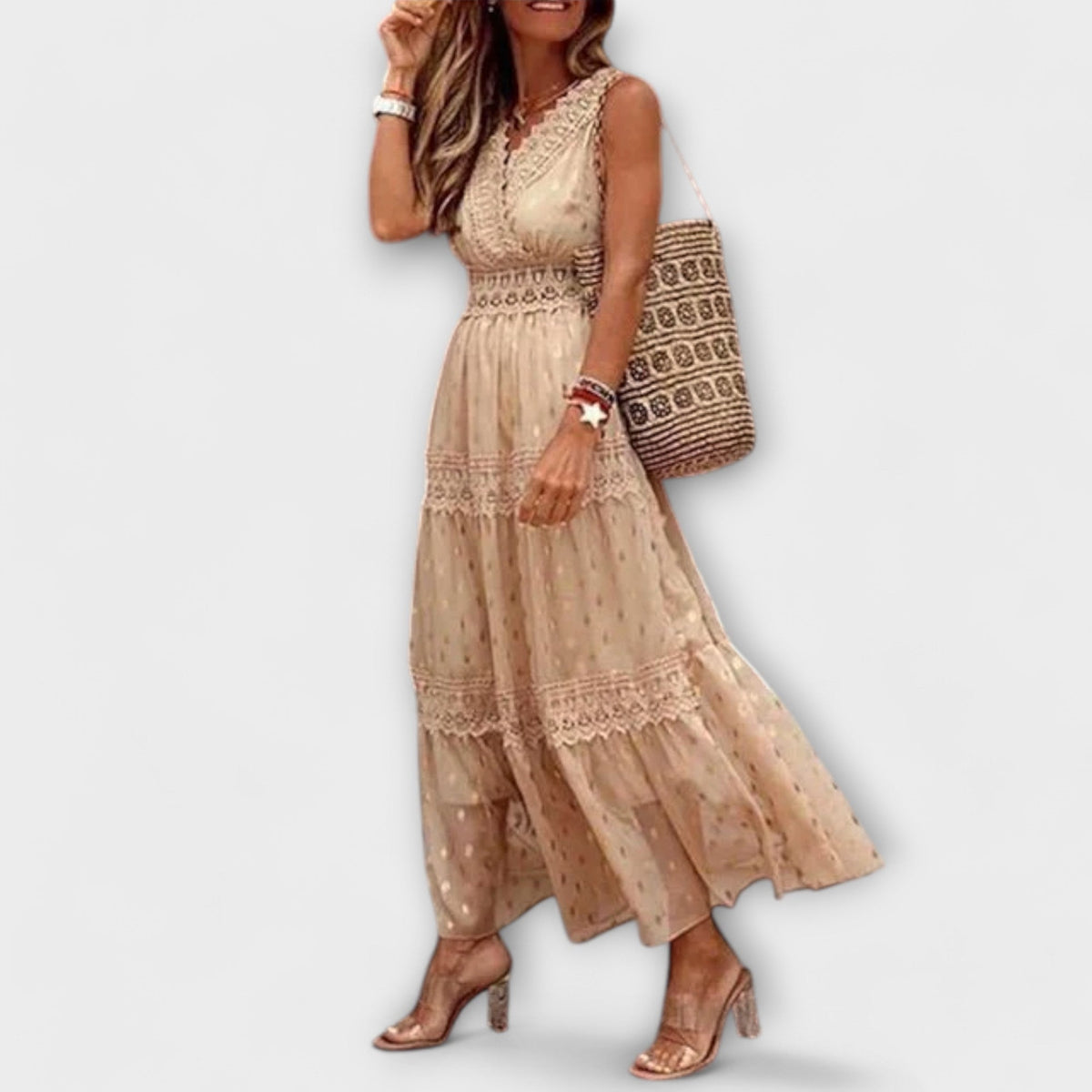 Lukka – Maxikjole med boho-blonde