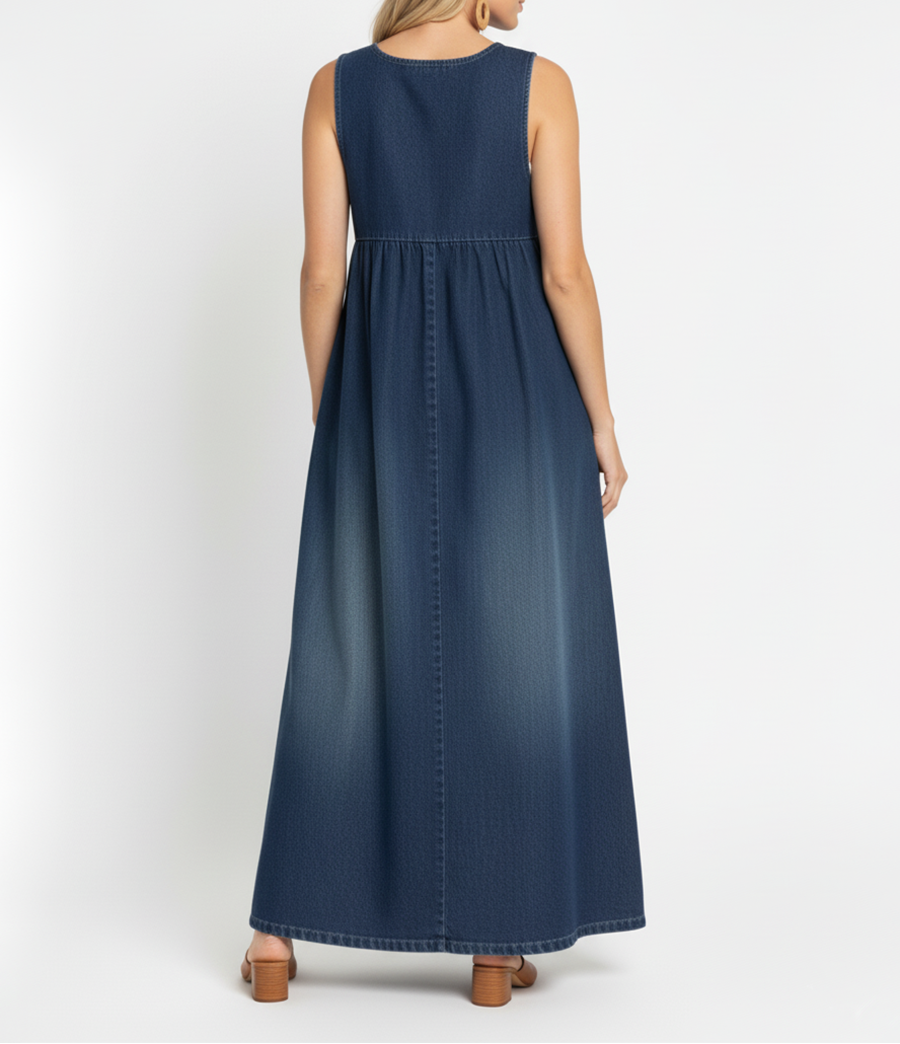 Lisbeth – Vintage maxikjole i denim