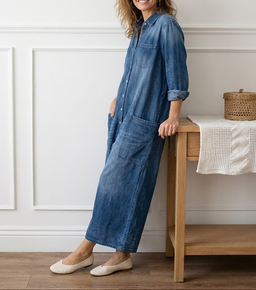 Henrikke – Buksedragt i bomuldsdenim