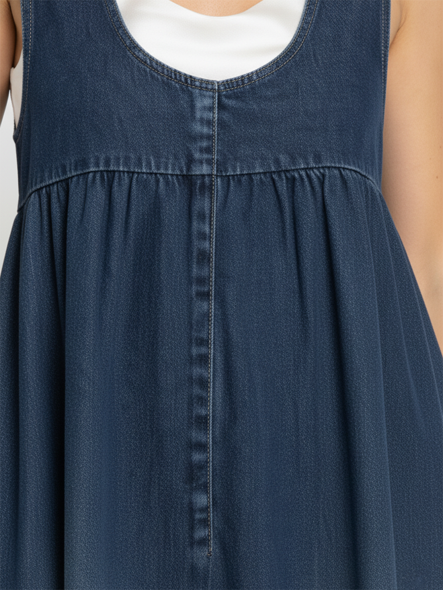 Lisbeth – Vintage maxikjole i denim