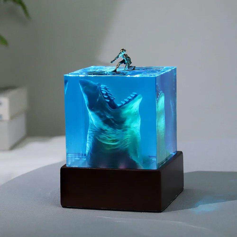 Resin Bordlampe – Light Cube ｜5cm 8cm