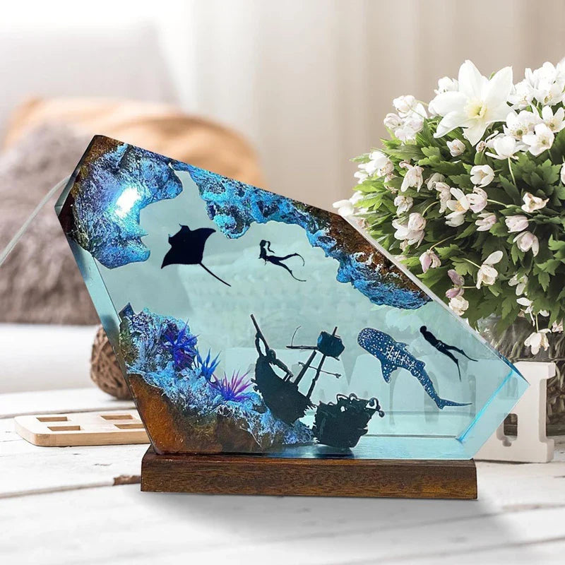 Resin Bordlampe – Beautiful Seabed
