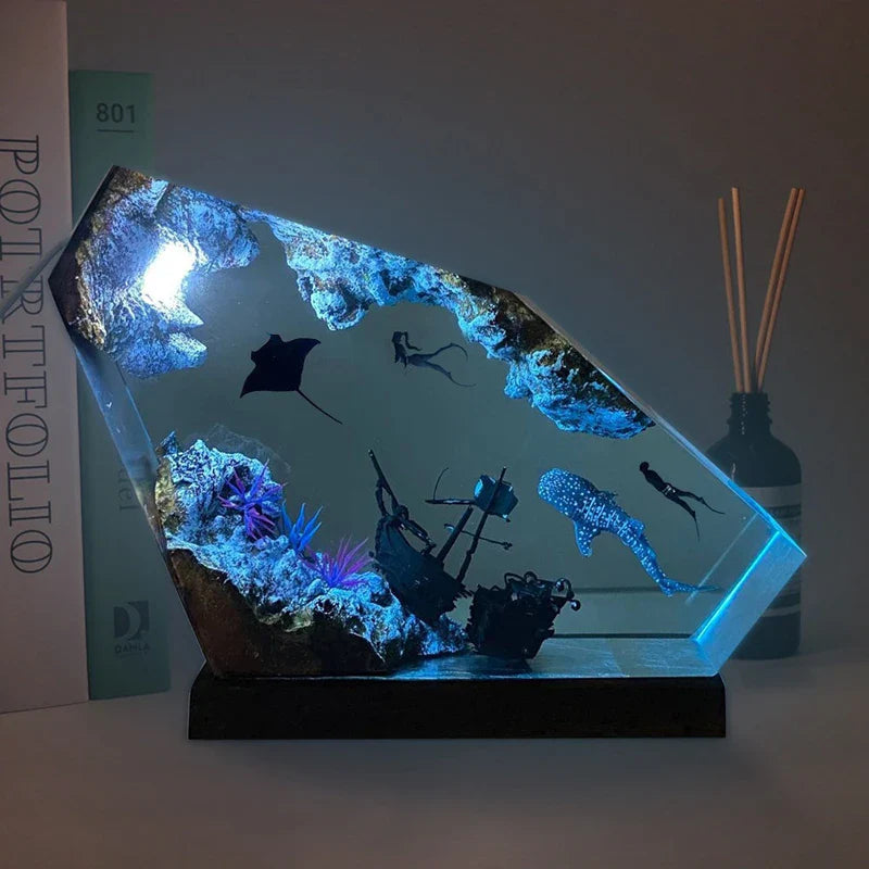 Resin Bordlampe – Beautiful Seabed