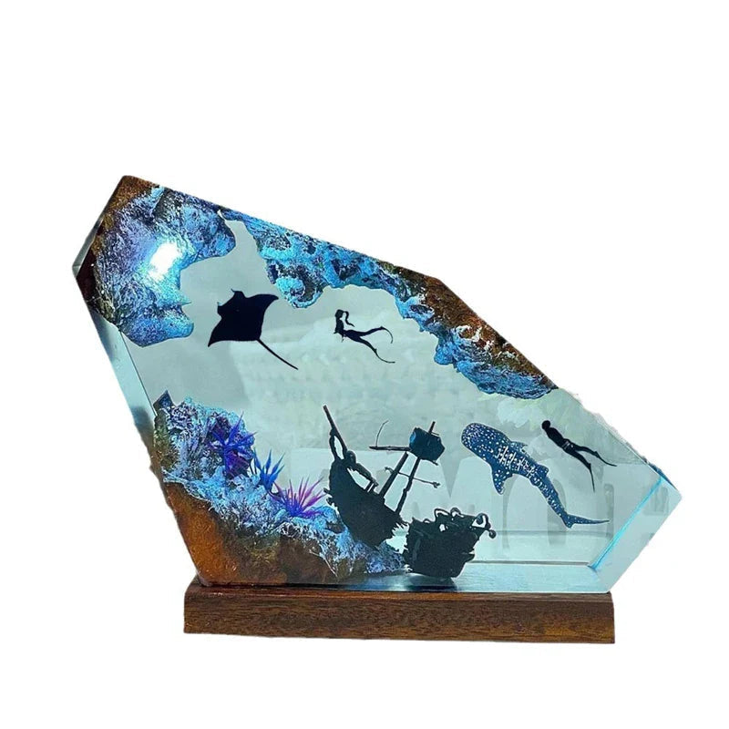Resin Bordlampe – Beautiful Seabed