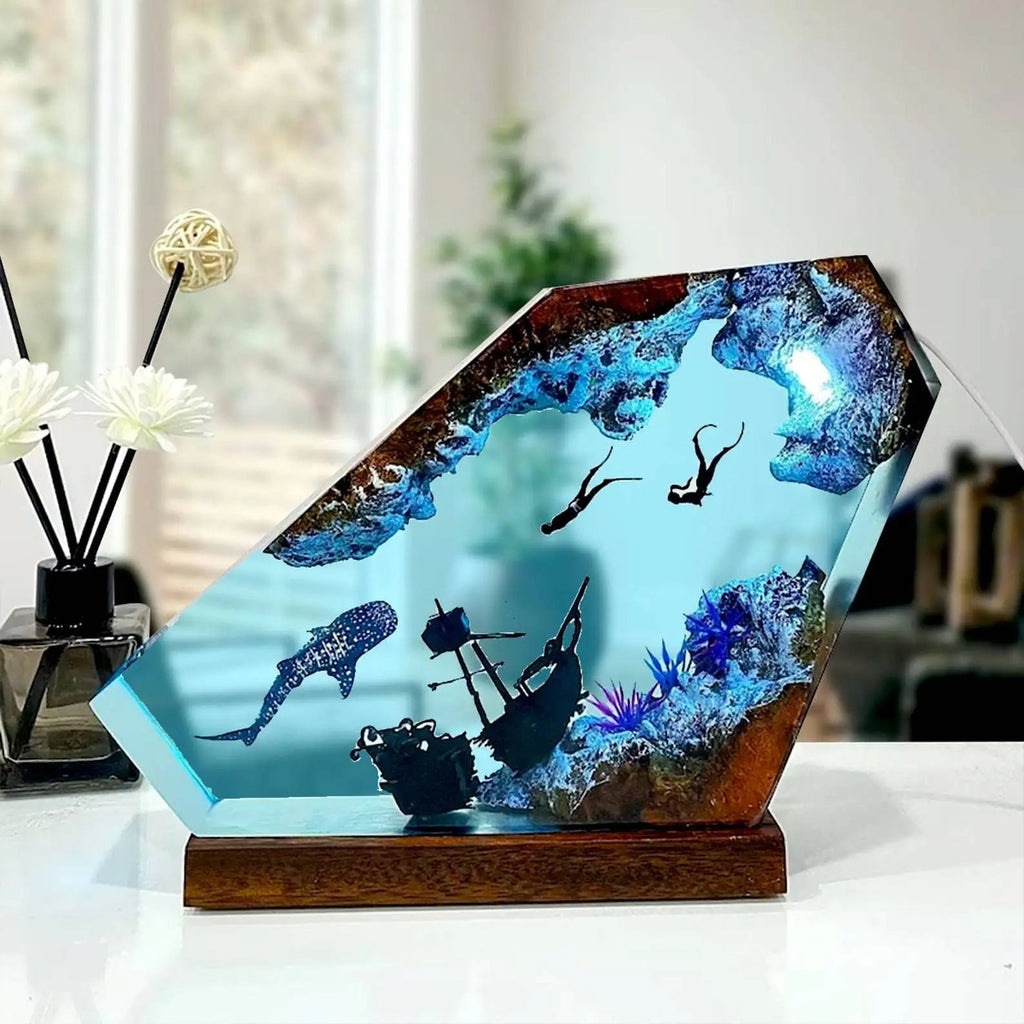 Resin Bordlampe – Beautiful Seabed