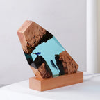 Resin Bordlampe – Whale Diver