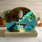 Resin Bordlampe – Orca Diver