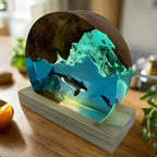 Resin Bordlampe – Orca Diver