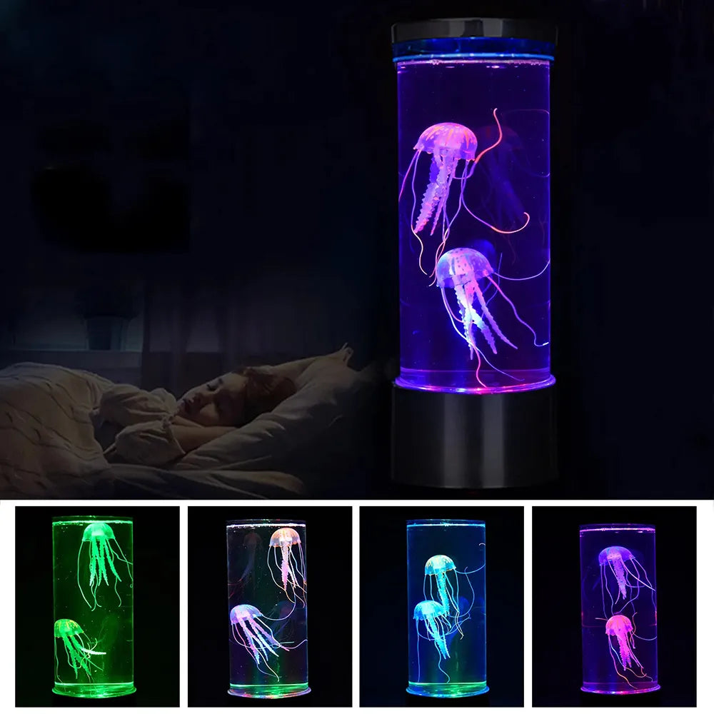 Resin Bordlampe – Jellyfish Night Light