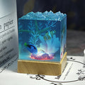 Resin Bordlampe – Fish Light Cube