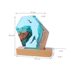 Resin Bordlampe – Deep Sea Dolphin Diver
