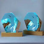 Resin Bordlampe – Deep Sea Dolphin Diver