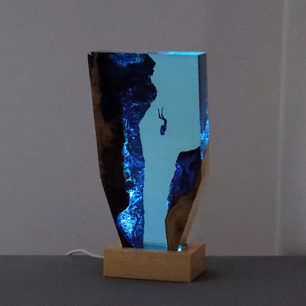 Resin Bordlampe – Deep Sea