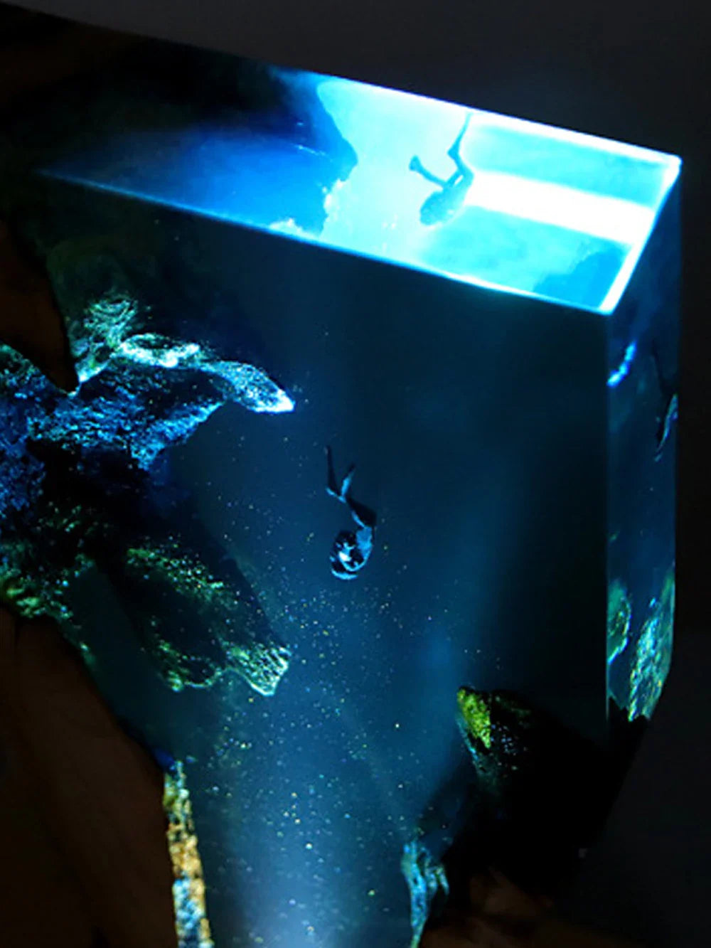 Resin Bordlampe – Deep Sea