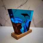 Resin Bordlampe – Deep Sea OceanGroove Whale