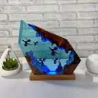 Resin Bordlampe – Flame Dragon
