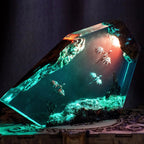Resin Bordlampe – Flame Dragon