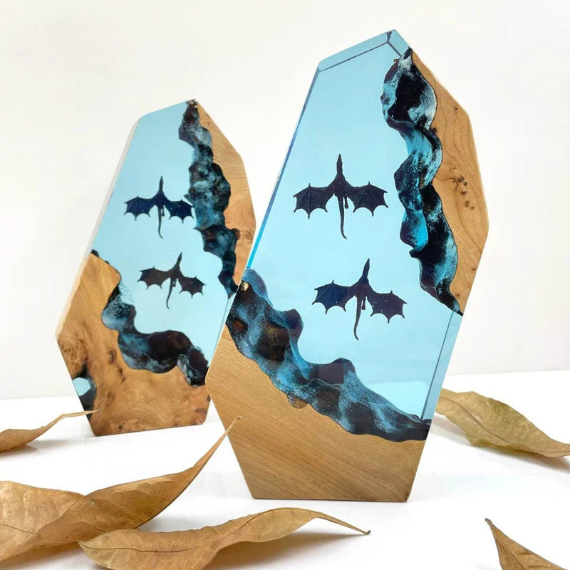 Resin Bordlampe – Deep Dragon