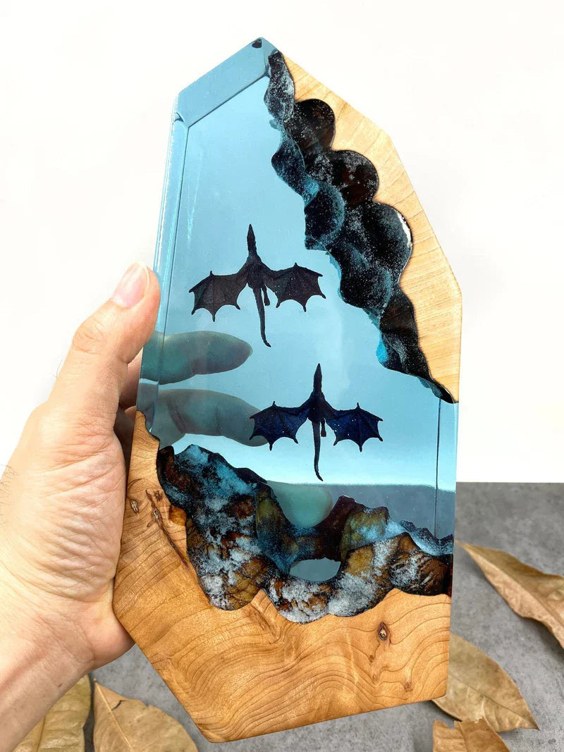 Resin Bordlampe – Deep Dragon