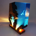 Resin Bordlampe – Shark Diver