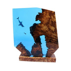 Resin Bordlampe – Shark Diver