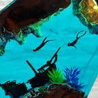 Resin Bordlampe – Whale Shark Shipwreck