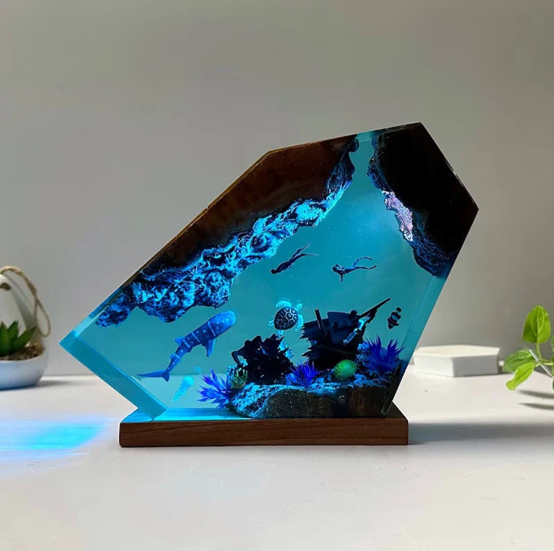 Resin Bordlampe – Light Seabed