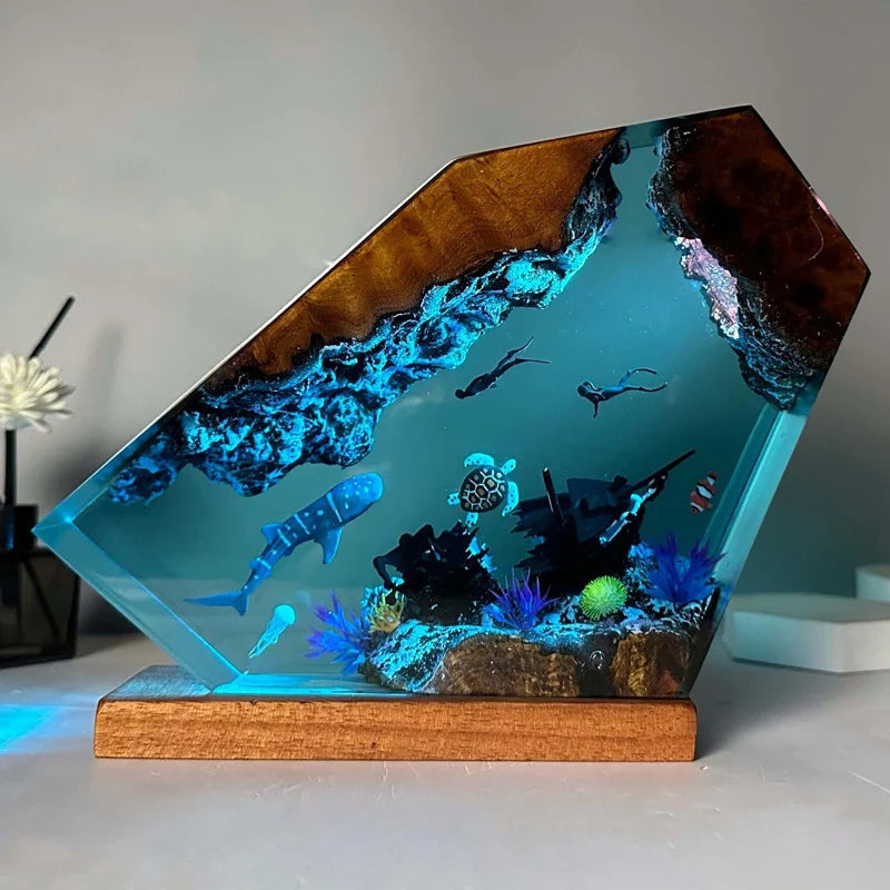 Resin Bordlampe – Light Seabed