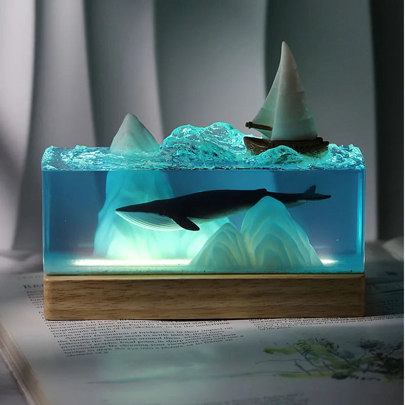 Resin Bordlampe – Mountain