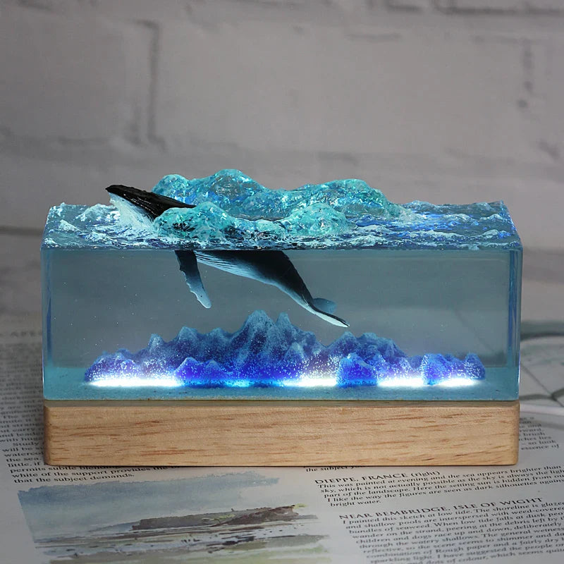Resin Bordlampe – Mountain