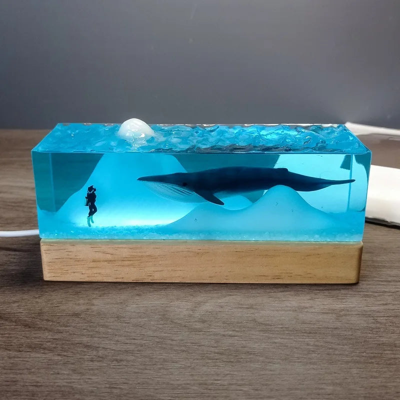 Resin Bordlampe – Mountain