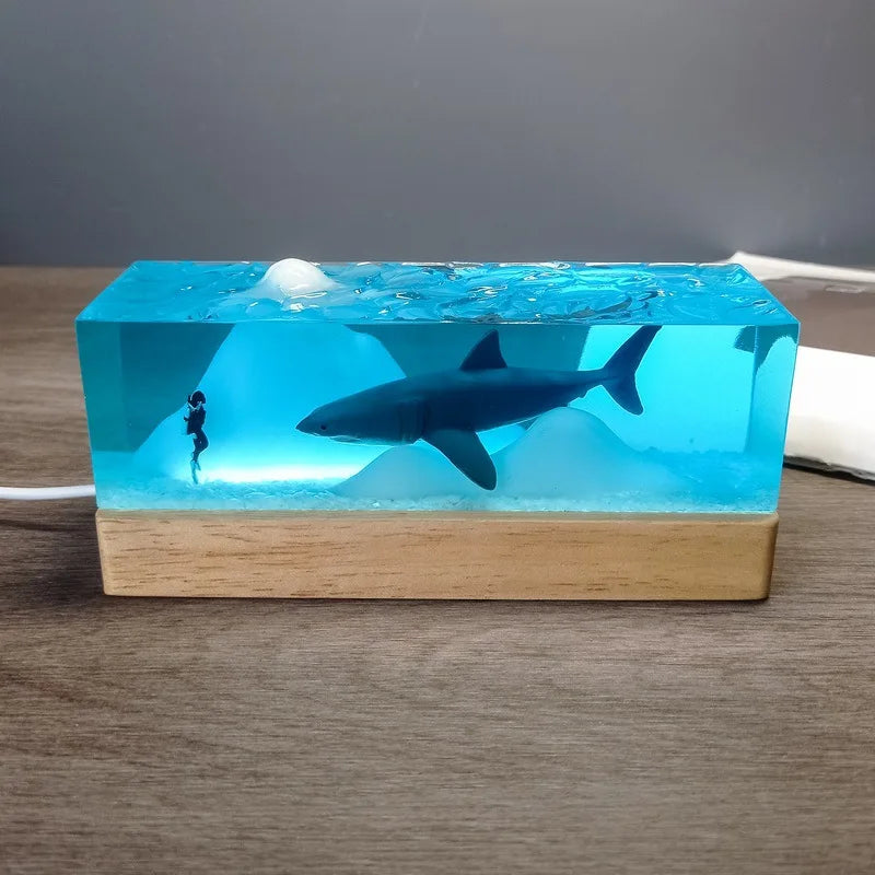 Resin Bordlampe – Mountain