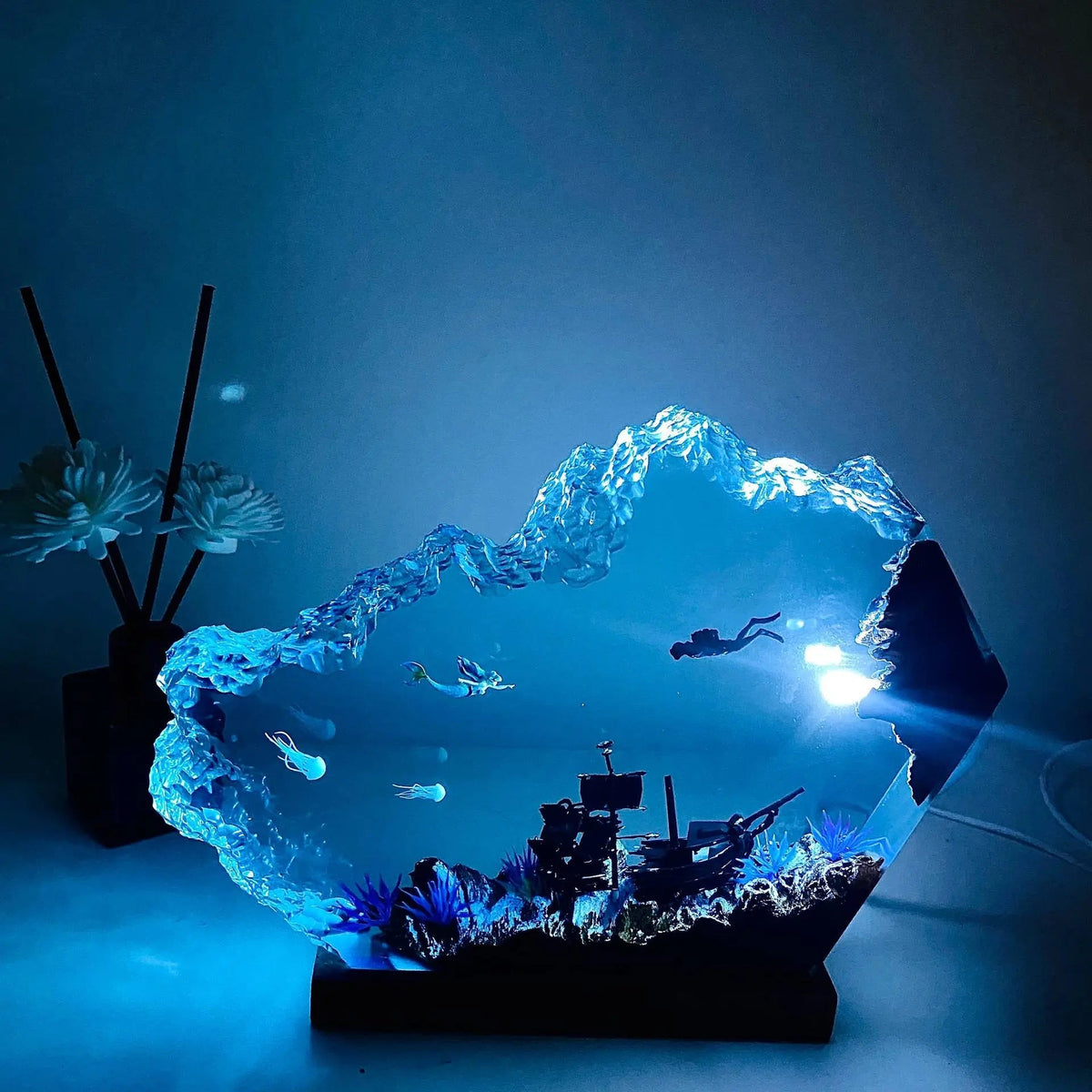 Resin Bordlampe – Fish Night Light