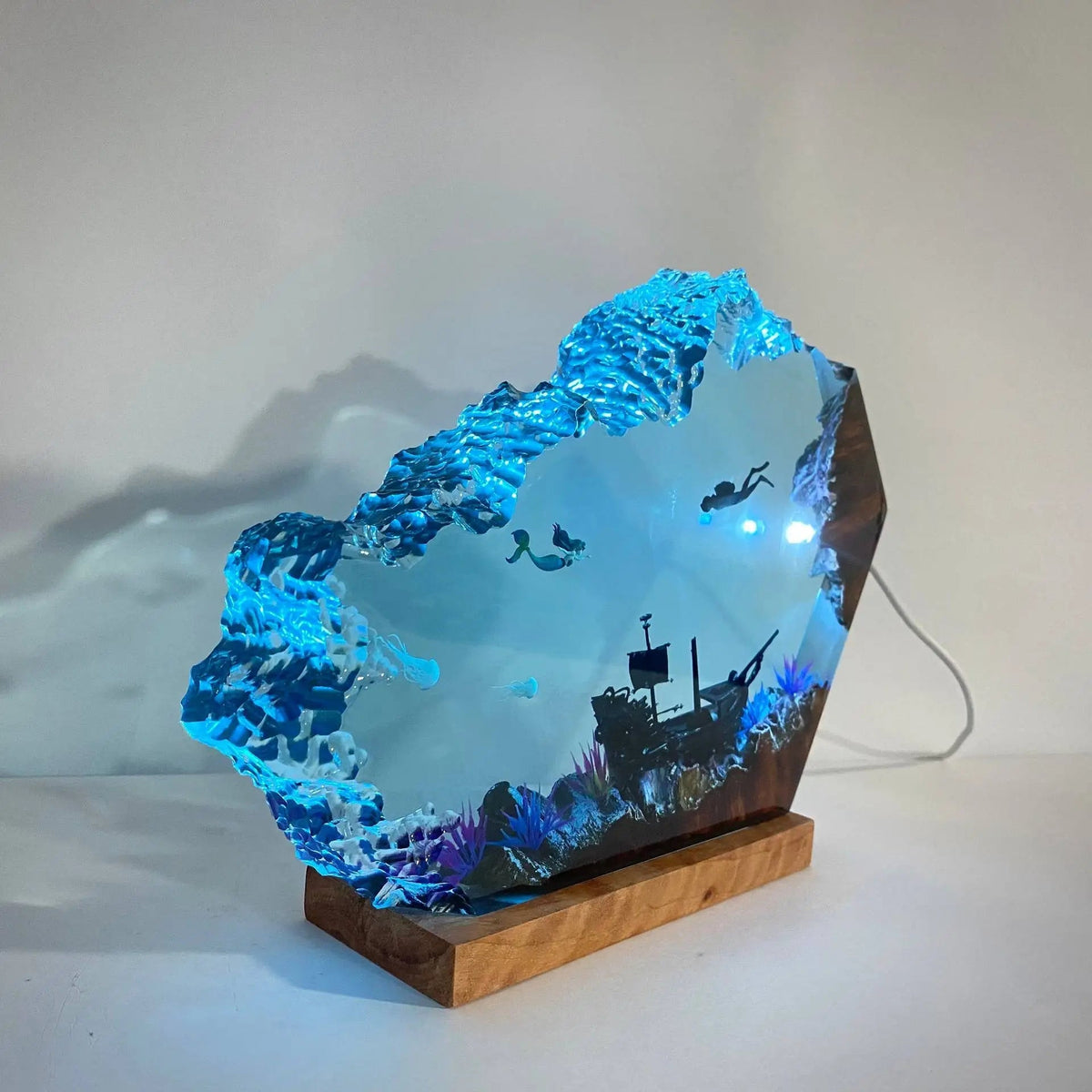 Resin Bordlampe – Fish Night Light