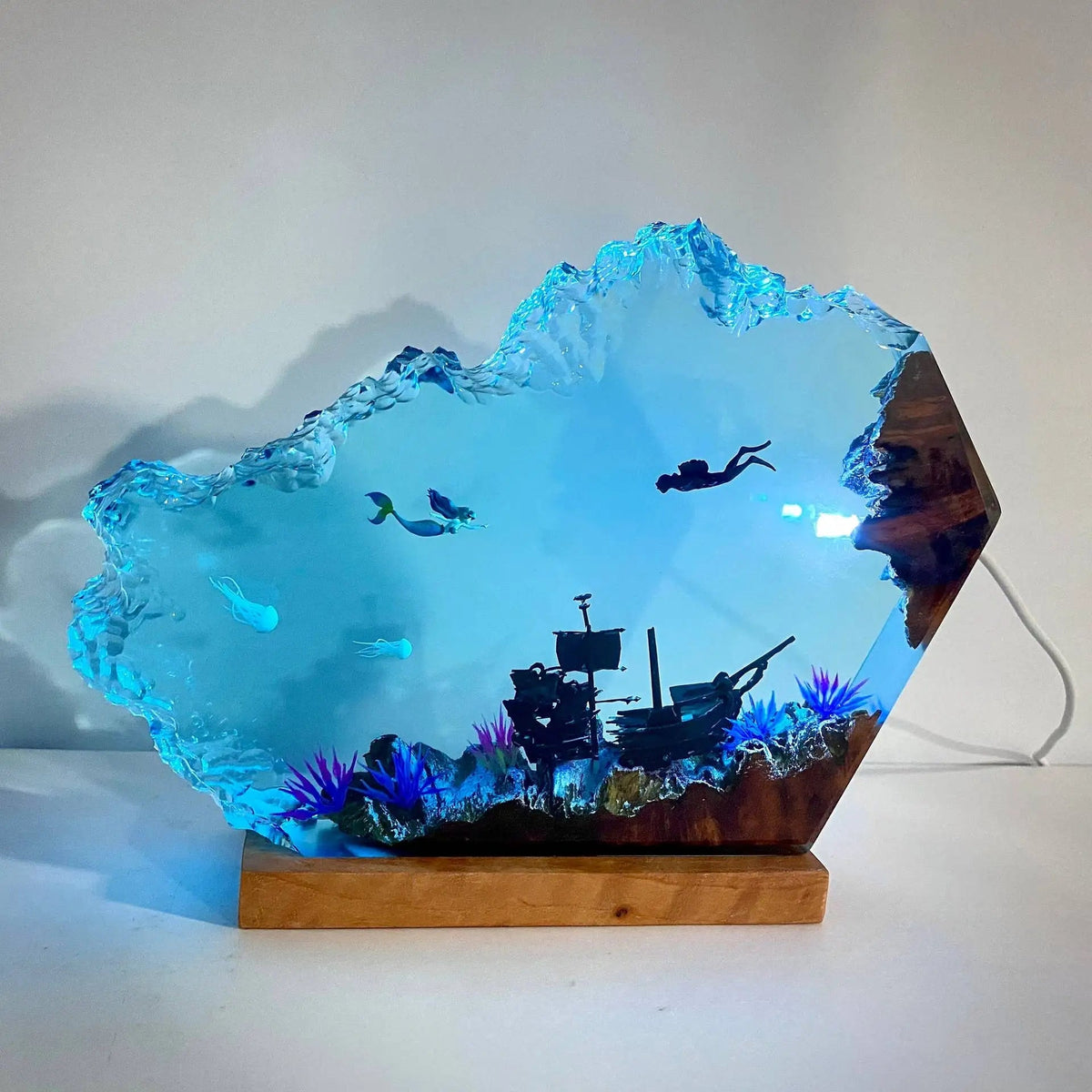 Resin Bordlampe – Fish Night Light