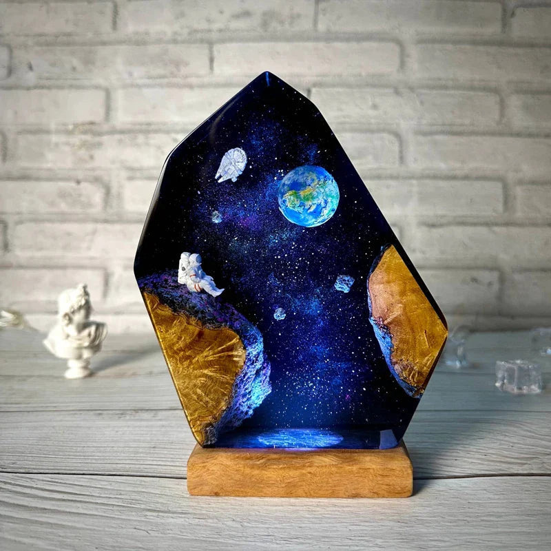 Resin Bordlampe – Moon