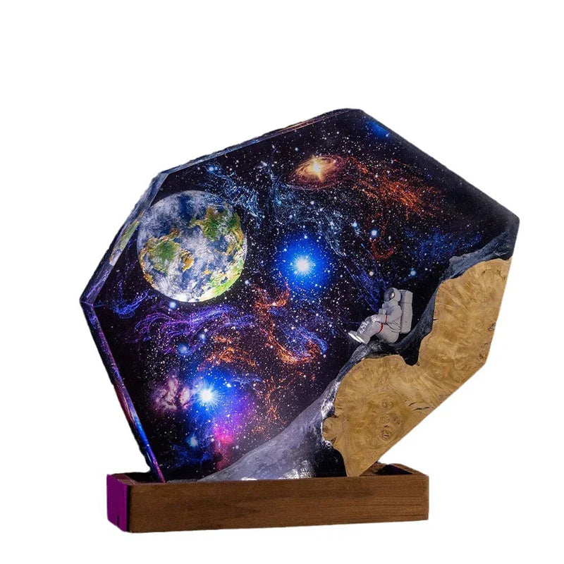 Resin Bordlampe – Moon