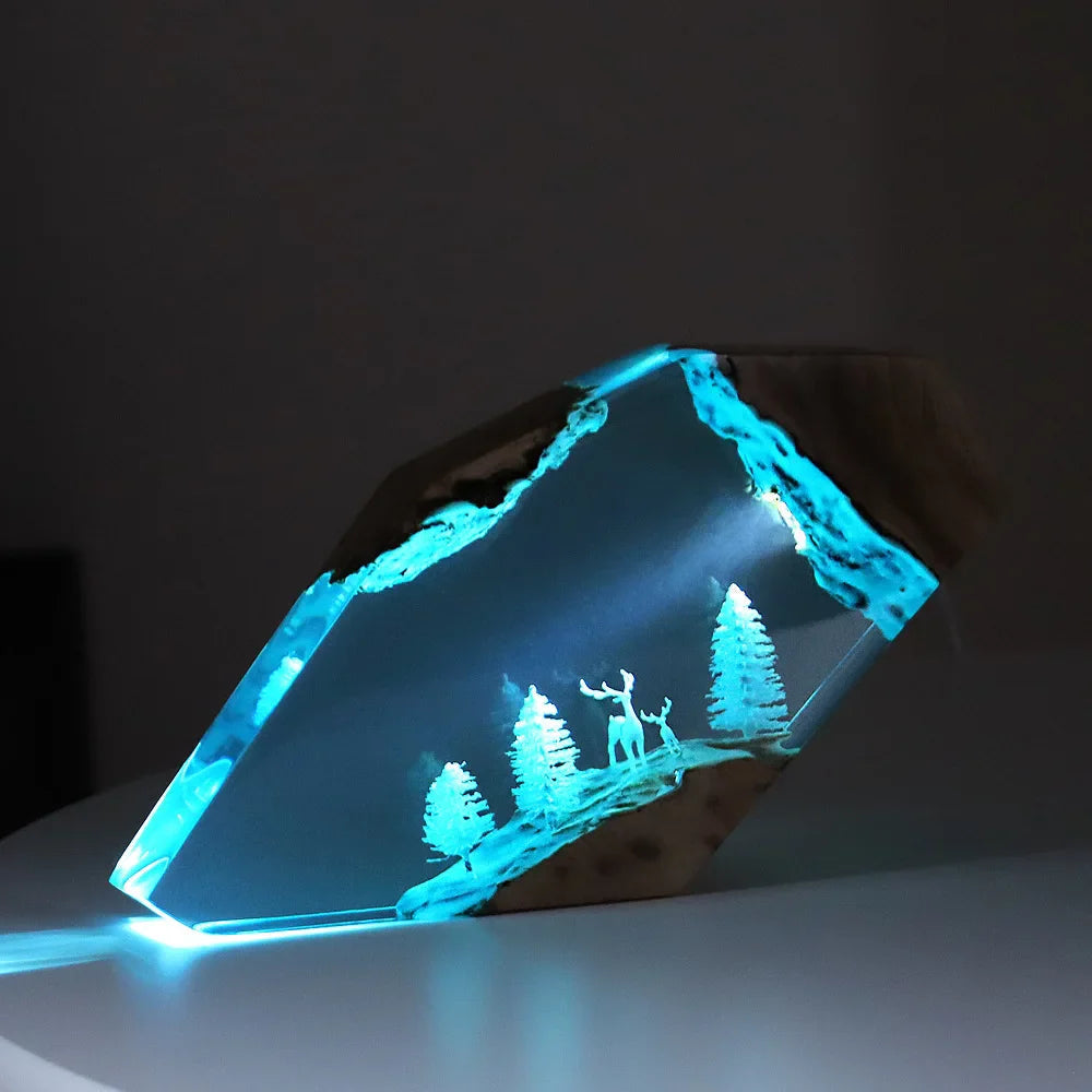 Resin Bordlampe – Octopus Shipwreck