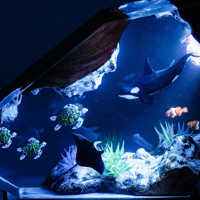 Resin Bordlampe – Orca Seabed