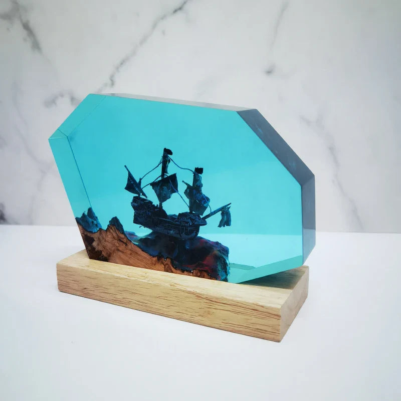 Resin Bordlampe – Ocean