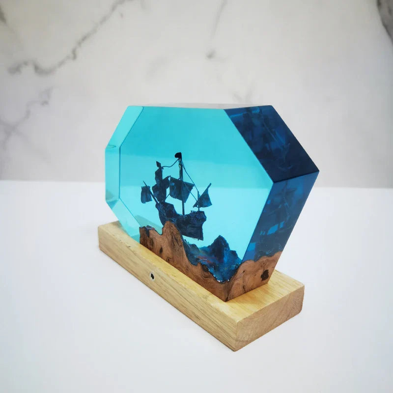 Resin Bordlampe – Ocean