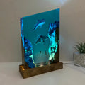 Resin Bordlampe – Ocean Creatures Square