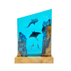 Resin Bordlampe – Ocean Creatures Square
