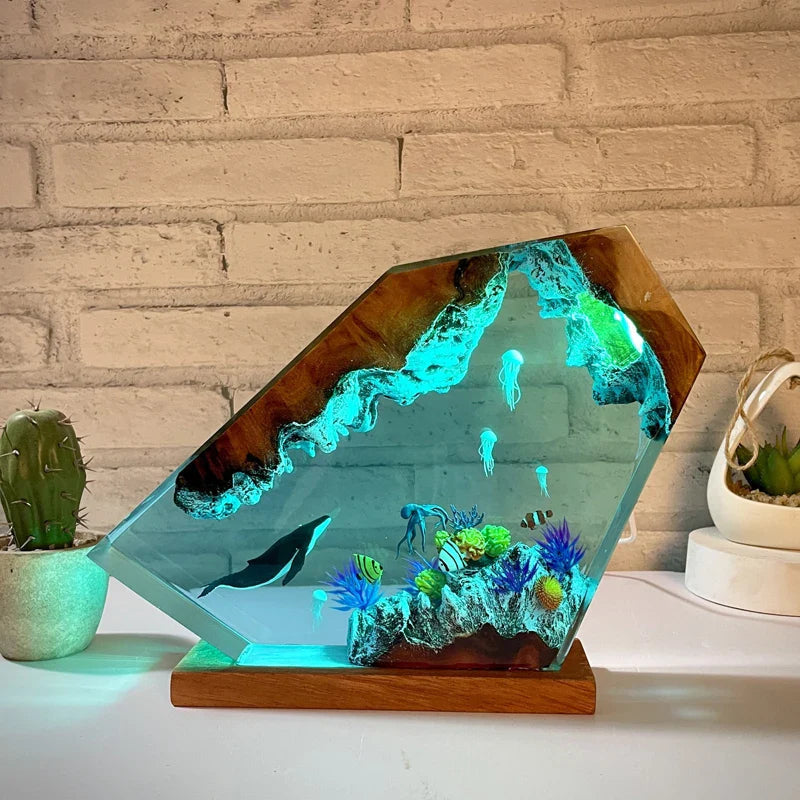 Resin Bordlampe – Seabed