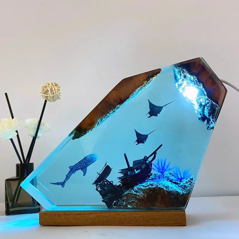 Resin Bordlampe – Shipwreck