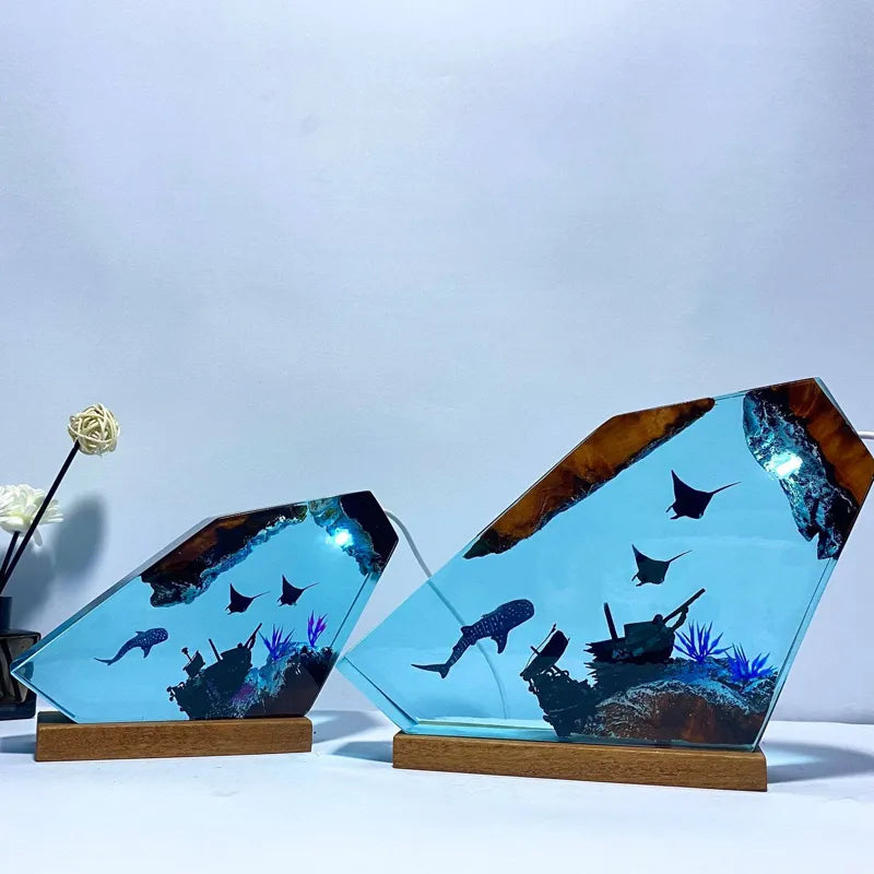 Resin Bordlampe – Shipwreck