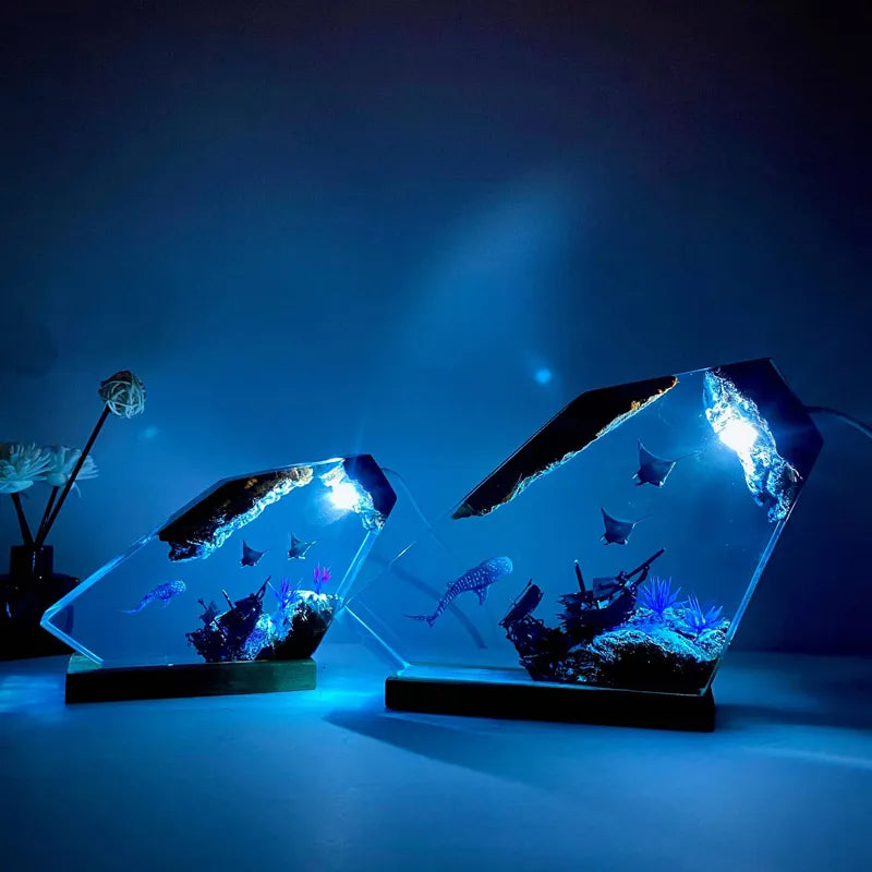 Resin Bordlampe – Shipwreck