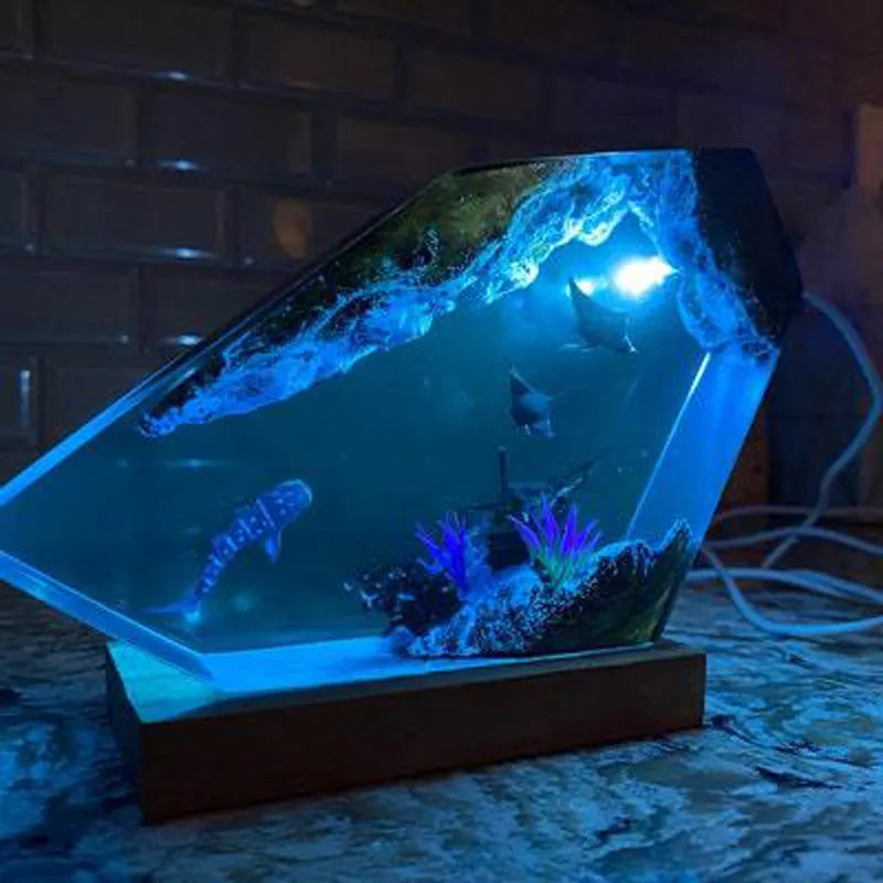 Resin Bordlampe – Shipwreck
