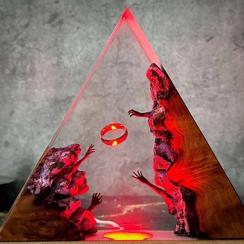 Resin Bordlampe – Triangle